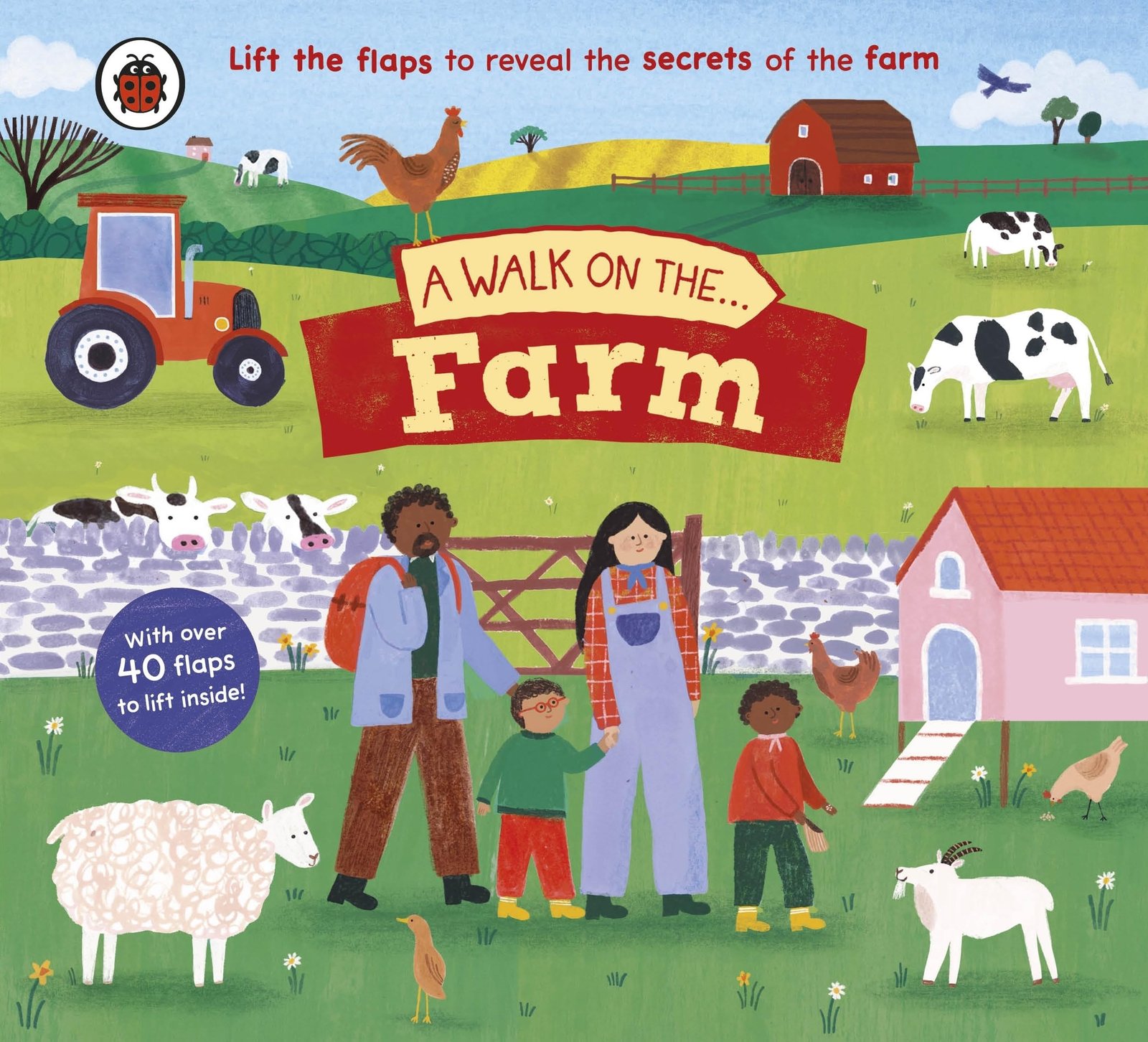 A Walk on the Farm: A lift-the-flap board book (A Walk in...) cover