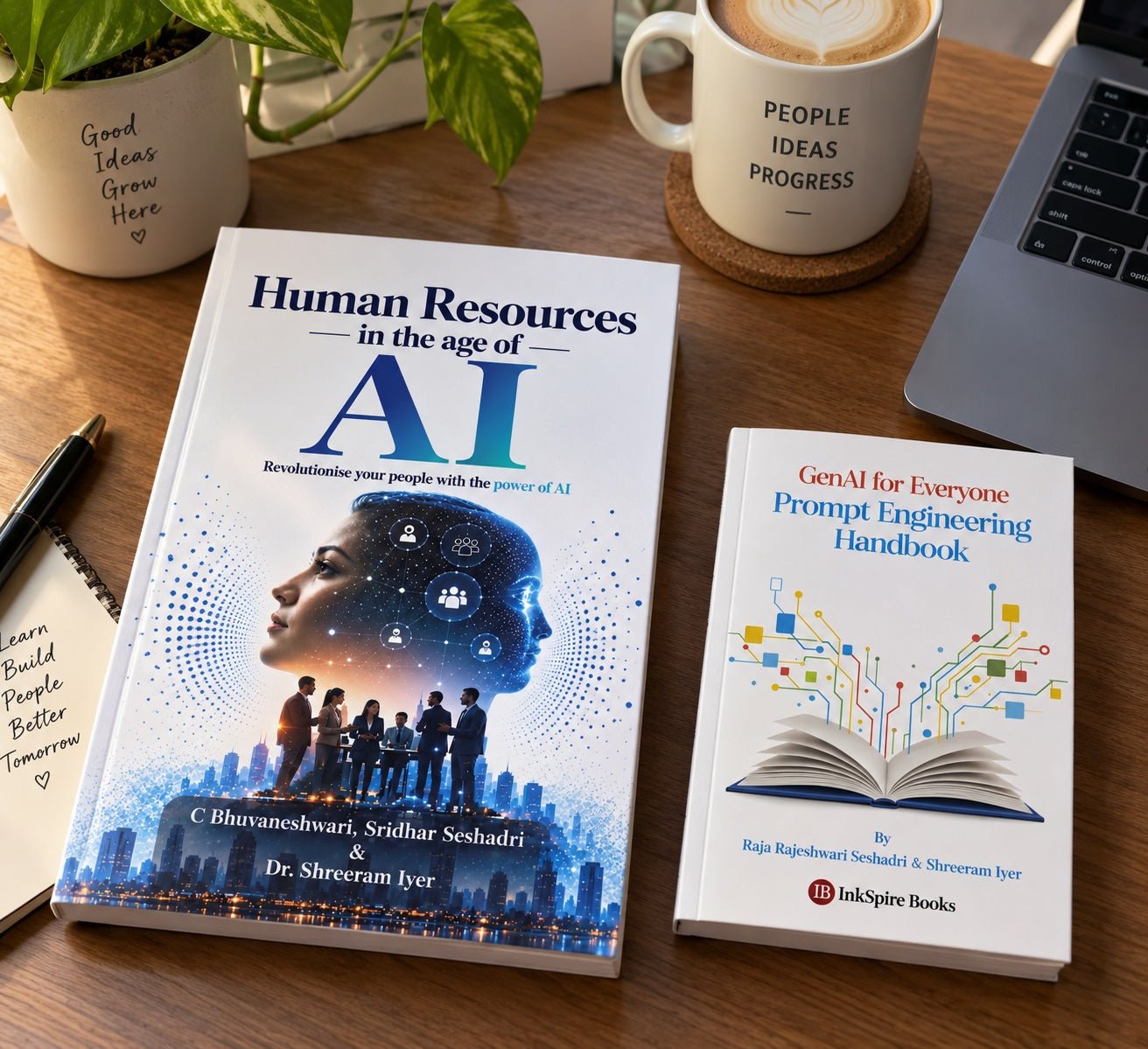 The AI Power Combo for HR: Human Resources in the Age of AI + GenAI for Everyone: Prompt Engineering Handbook Two essential books to understand AI and put it to work. cover